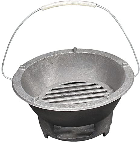 VANZACK Robuster Tragbarer Bbq Grill Aus Hochwertigem Gusseisen Langlebiger Outdoor Holzkohlegrill Und Heizofen Vielseitig Einsetzbar Für Camping Und Grillabende