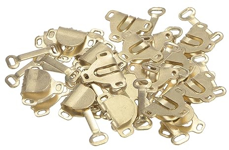 Kozelo 40uds Coser Ganchos y Ojos Cierre 16mm x 13mm para Sujetador Dorado | Pantalones, Ropa, Bricolaje, Uso