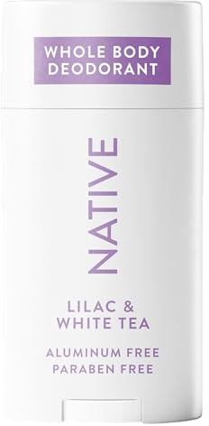 Native Whole Body Deodorant, Lilac & White Tea Scent, 72 Hour Odor Protection for Pits, Privates & More, Aluminum Free Deodorant for Men & Women with Coconut Oil & Shea Butter, 2.3oz