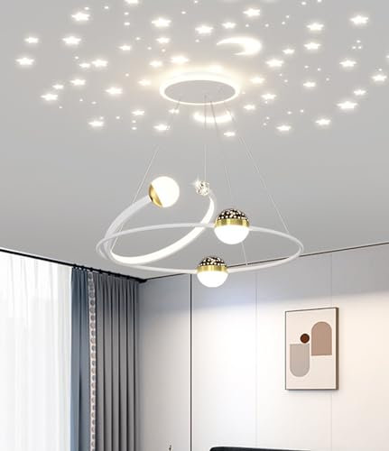 DDYY Pendellampe led pendelleuchte dimmbare mit fernbedienung kronleuchter Moderne esszimmerlampe höhenverstellbar led hängeleuchte für esstisch wohnzimmer schlafzimmer beleuchtung lampe(weiß)