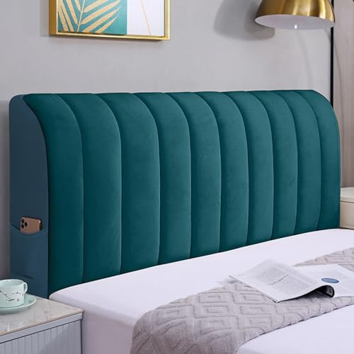 YOHOCS Bett Kopf Rückenlehne Staubdichte Bezug, Bettkopfteil Hussen, Protektor Kopfteilbezug für gepolsterte Schlafzimmer Kopfteil,Grün,180cm