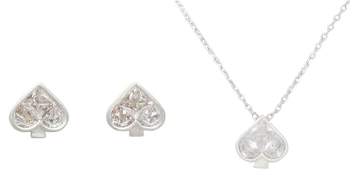 Kate Spade New York So Spade Studs & Pendant, Clear/Silver