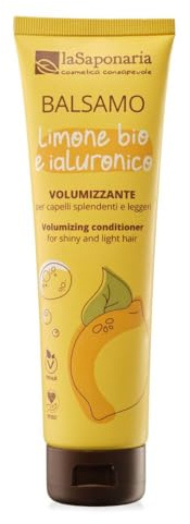 La Saponaria | Balsamo capelli volumizzante – Dona volume, leggerezza e luminosità con Limone bio e Acido Ialuronico | Formula potenziata | 150 ml