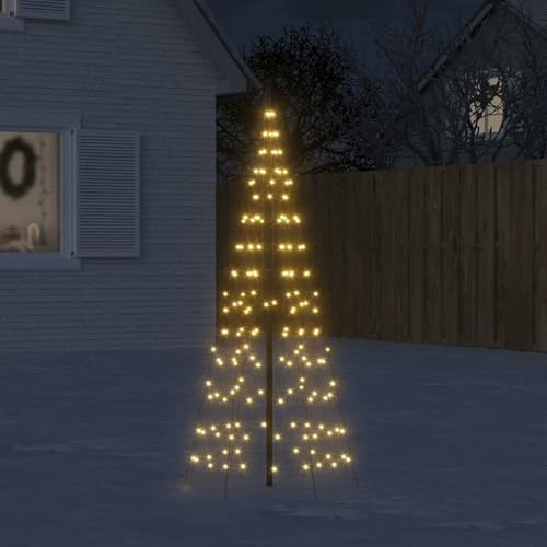Homgoday LED Weihnachtsbaum für Fahnenmast - 200 warmweiße LEDs, 180 cm Höhe, IP44, Outdoor-Beleuchtung, für Weihnachtsdekoration Model358108
