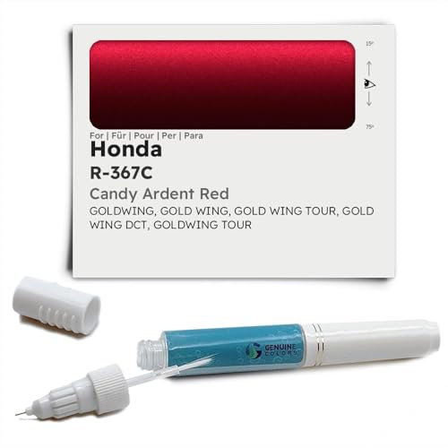 Genuine Colors Pennarello a vernice CANDY ARDENT RED R-367C compatibile/ricambio per Honda rosso