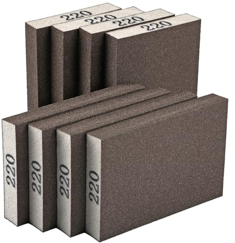 8 Pack Sanding Sponge Block, Wet Dry Sandpaper Sand Paper for Drywall Wood