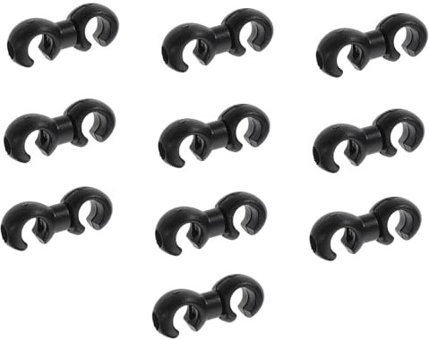 Happyyami 10pcs Bicycle Cable Buckle S-hook Clips for Brake Line Buckles Bike Cable Clip Wire Management Cycling Equipment Bike Line