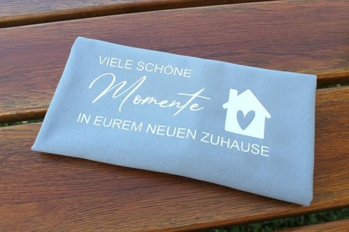 Generisch Geschenk zum Einzug: Geschirrtuch – 100 % Baumwolle, Premium Qualität – Einzugsgeschenk für Neue Wohnung – Einweihungsgeschenk – in EUREM neuen Zuhause