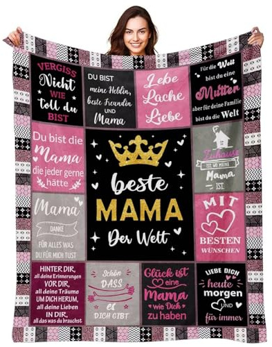 ZUCZUG Kuscheldecke Geschenke für Mama - Geschenke Decke An Meine Mama | Muttertag Geschenk für Mutter, Super Weiche Flanelldecke Wohndecke Schlafdecke für Mutter zum Thanksgiving Geburtstags