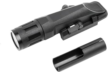 GLECTICAL Tactical Flashlight 400 Lumen Tactical LED Torch(Black) | With 3 Modes Constant Light/Momentary/Defensive Strobe, for 20MM Picatinny Rail Systems