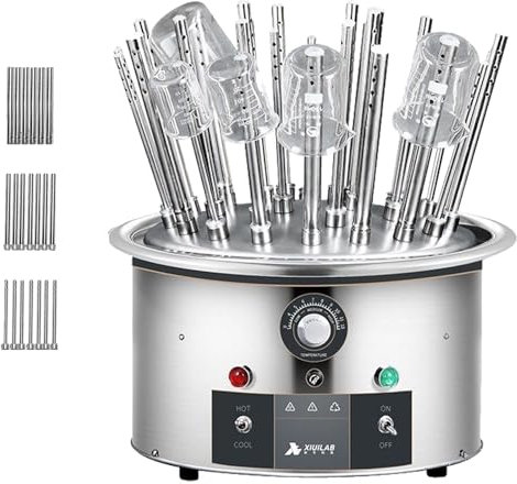 YXFAZPP Essiccatore per vetreria da Laboratorio, stendibiancheria per Bottiglie d'Acqua con 20 Tubi di Asciugatura, Temperatura Regolabile 40-120 °C, Tempo di Asciugatura 8-10 Minuti