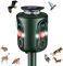 Repulsif Chat Exterieur, 360 degrés Répulsif Chat Ultrason pour le jardin 5 modes réglables Solaire répulsif chat extérieur, 10m Anti Chat Exterieur Repulsif pour Rats, Chiens, Oiseaux, Souris, Pigeon