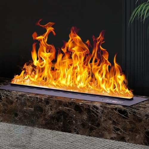 Chimenea de vapor de agua 3D, chimenea atomizada con humo y llama de vapor similares al agua, múltiples colores y ajuste de llama, para dormitorio, oficina y hotel.,700mm