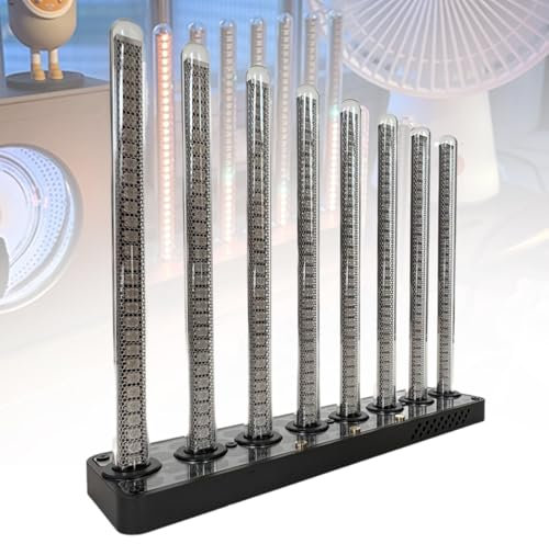 LED Audio Visualizer with MIC, 3.5mm AUX Input, 10 Preset Modes, 6 Dynamic Lights for Music and Electronic Enthusiasts
