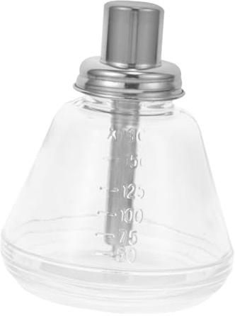GOOHOCHY Flacone Pressato per Liquidi Vuoto in Vetro e Alluminio, Dispenser Ricaricabile Piccolo Bocca Larga per Pulizia Unghie, per Uso Quotidiano e Manicure Professionale
