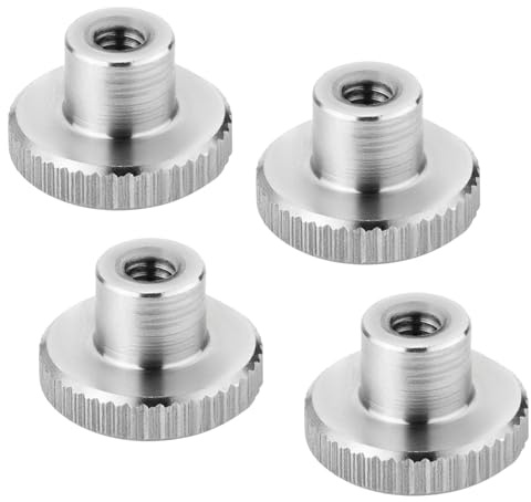 4er Set SOTECH Rändelmutter M4 Edelstahl V2A (SS304) hohe Form DIN 466 metrische Griffmutter mit gerändelten Seitenflächen
