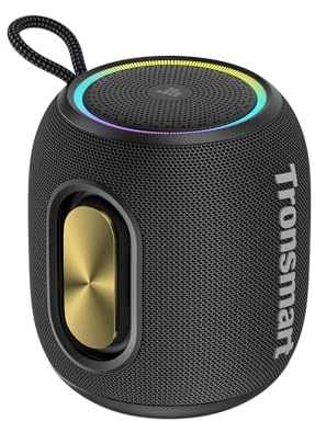 Tronsmart T8 Mini Altavoz Portátil Bluetooth Potente, 16W Potencia, IPX7 Impermeable, 20H Duración, Conexión estéreo, Compatible SD/AUX, Ideal para Fiestas, Viajes y Exteriores, Negro
