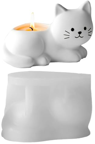 Stampi per calcestruzzo - Argilla in gesso epossidico per animali 3D, stampo per cemento in resina epossidica gatto | Strumento di deaborazione durevole, fornitura creativa fai da te, accessori per