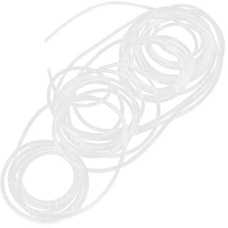 Alipis Gaine de Protection pour Câbles Blanche 15 Mètres en Nylon Résistant – Tube Spiralé D’enroulement de Fil pour Gestion et Isolation des Câbles Informatiques Charge – Organisateur