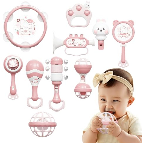 Baby-Musikinstrumente – Percussion-Lernwerkzeuge, Musical-Entwicklungskit, ansprechendes Kleinkindspielzeug, farbenfrohes interaktives Instrument | Perfekt für Reisen im Kindergarten, im Spielzimmer u