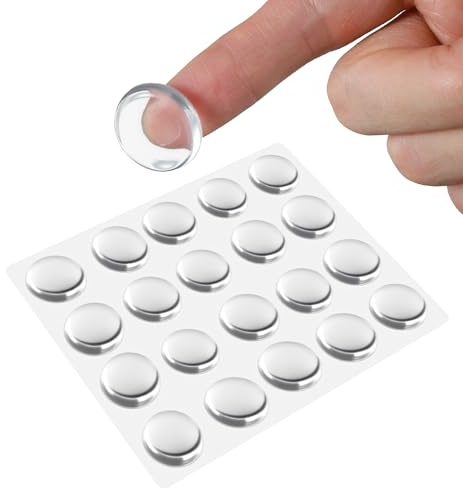 Gumminoppen für Glasplatten, Antirutsch Silikon Pads für Glasplatten | Abstandshalter Schutzpuffer, Glasplatte Tisch, 22 x 5 mm, Selbstklebend