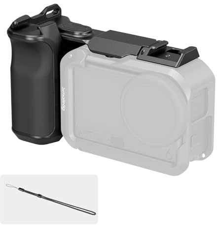 SMALLRIG Griff für DJI Osmo Action 6, Seitengriff für Streetfotografie mit Auslöser und Blitzschuh, kompatibel mit SmallRig Action 6 Cage 5887/5888, Inklusive Handschlaufe für Streetfotografie-6259