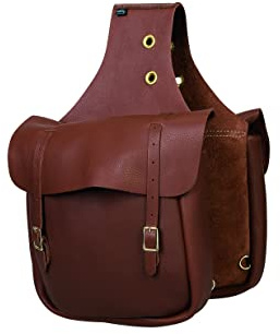 Weaver Leather Chap Leather Saddle Bag, Brown,11” L x 3-1/2” W x 12” H