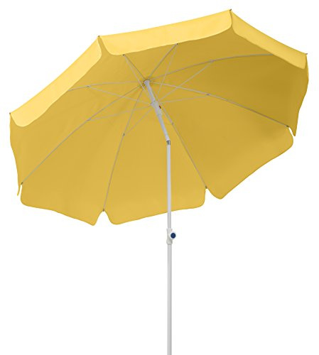 Schneider Sonnenschirm Ibiza, goldgelb, 240 cm rund, 681-04, Gestell Stahl, Bespannung Polyester, 2.8 kg