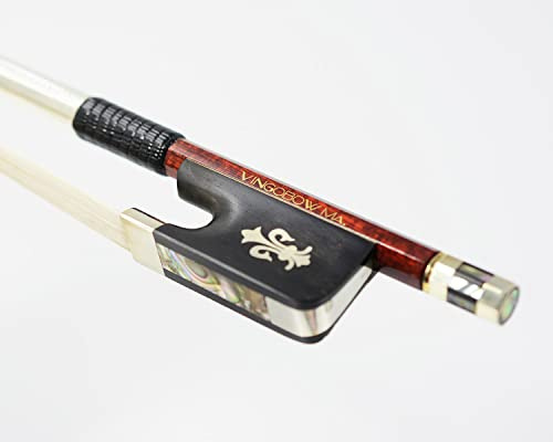 Hybrid Carbon Fiber Cello bow Fleur De Lys Premium Horsehair BRIGHT TONE LAMINATED PERNAMBUCO Model 122C