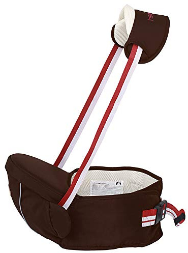 ele ELEOPTION Baby Hüfttrage Hüftsitz Kleinkind Taille Hocker Strap Gürtel Hipseat mit Schultergurt (Braun)