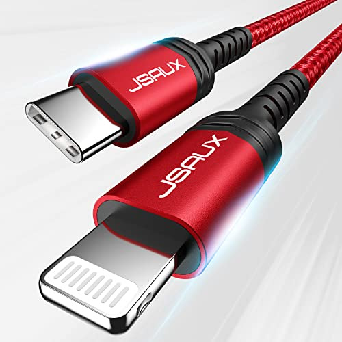 JSAUX Câble USB C to Lightning 1.8m, [certifié Apple MFi] cordon de chargement rapide USB C Compatible avec iPhone 14/14 Plus/14 Pro/14 Pro Max/13/13 Mini/13 Pro/13 Pro Max/12 Pro Max/11 Pro Max/XS