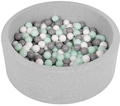 Selonis Bällebad Kinder 90x30cm Bällepool für Baby 200 Bälle Enthalten