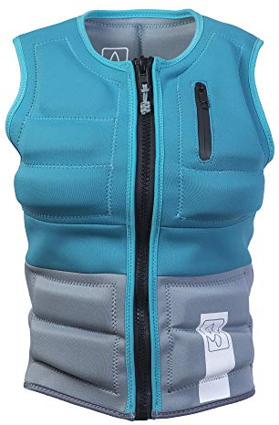 Womens Neoprene Wakesurf Comp Vest - Designed Exclusively for Wake Surfing, but Great for All Other Watersports Activities! (Aqua, XL)