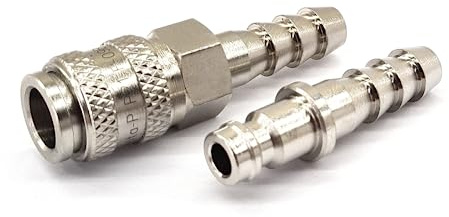 Acoplamiento de liberación rápida en línea para manguera de gas butano/propano de 8 mm, ideal para barbacoa de gas, calentador de patio, cocinas de gas de camping