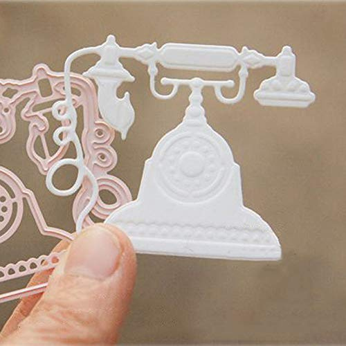 Stanzformen für Kartenherstellung, YunTrip Retro Telefon Metall Stanzformen für DIY Scrapbooking Album Prägung Foto Handwerk Papier Karten Dekorative Handwerk