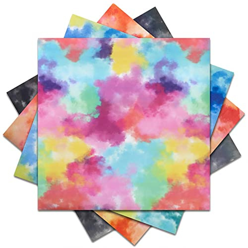 Bunt Vinylfolie Plotterfolie Textil, HTV Heat Transfer Aufbügeln Vinyl Folie Transferpapier zum Aufbügeln, DIY Folie Wärmeübertragung Bastelfolie, für T-Shirts, Textil Handwerk, 30.5 x 25 cm