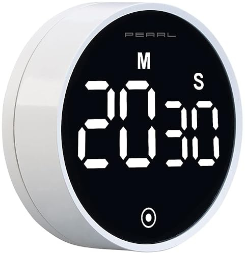 PEARL Küchentimer: Digitaler Küchen-Timer mit Drehrad, LCD-Display & Magnethalter (Digitale Eieruhr, Zeitwecker, Uhren)