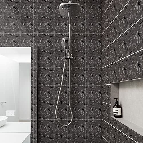 Ambiance Sticker Vinilos Autoadhesivos, Decoración de Paredes, Adhesivos de Azulejos para Baño y Cocina Azulejos de Cemento Simona - 60 Vinilo Azulejos de 20 x 20 cm