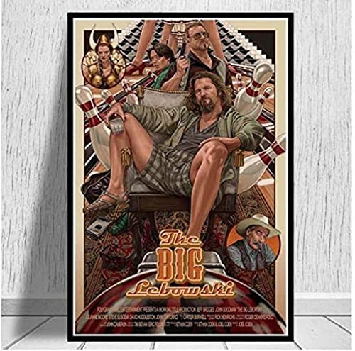 Poster The Big Lebowski Vintage-Filmplakat, Wandkunst, Bilder, Leinwand, Malerei, Poster Und Drucke, Heimdekoration 50X70Cm Kein Rahmen