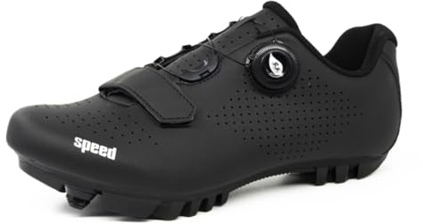 Hixingo Zapatilla de Ciclismo Hombre, Zapatos Bicicleta de Montaña Exterior MTB Compatibles con SPD Lock System, Zapatillas de Ciclismo Unisex Adulto Respirables