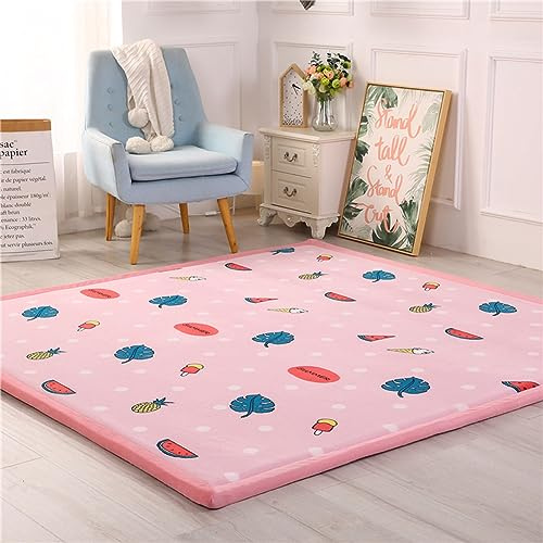Dmkjdzsw Baby-Spielmatte, Krabbelmatte Kinderteppich, Rechteckig, Größen, Tatami-Yogamatte-fruit-120 * 150cm