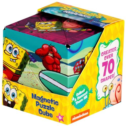 Shashibo Spongebob Squarepants Magnetic Puzzle Cube, Sensory Fidget Toy