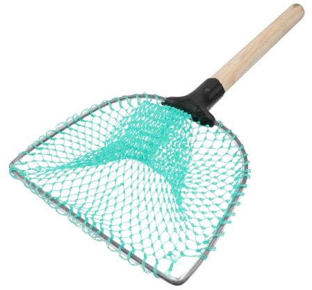 Didiseaon Fine Mesh Wooden Handle Fish Tank Net Aquarium Skimmer for Shrimp Pool Cleaning Random Colour