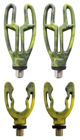 TJR Tackle Set di 4 Supporti per canne da Pesca in Linea, con Sistema di bloccaggio Anteriore e Impugnatura Posteriore
