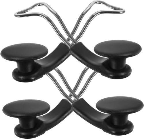 Lot de 4 poignées de couvercle en verre pour ustensiles de cuisine en verre - Poignées de couvercle de casserole en fonte - Boutons de couvercle robustes - Accessoires de couvercle de petite taille en