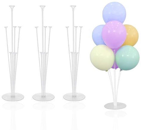 GOIEHIR Luftballon Ständer, 3 Stück Ballonständer, Wiederverwendbare Ballonständer für Geburtstag Deko, Party Dekoration und Hochzeitsdekorationen