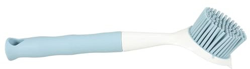 MAGICLULU Cepillo para Platos con Mango Largo Estropajo De Silicona para Platos Estropajo De Cocina Cepillo Suave Antiarañazos para Limpiar Ollas Antiadherentes Fregadero Azul