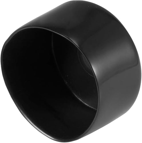 TA-VIGOR 4Pcs Rubber End Caps 55mm ID Flexible Round Thread Protectors | Black Vinyl Flexible Bolt Covers End for Screws, Bolts, Tubes, Cables And Wires