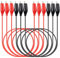 Gebildet Lot de 6pinces crocodiles électriques, fil de 1mm²/20AWG, fils de test isolés avec pinces crocodile,fils de raccordement soudés à double extrémité pour tests électriques, connexion de circuit