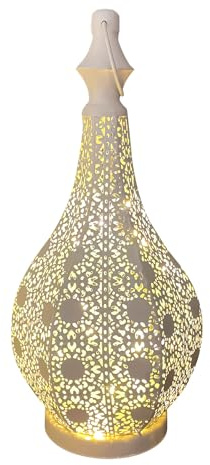 Ramadan Deko Laterne aus Metall Orientalische Lampe,Ramadan Tischdeko Marokkanisches Lampe mit Schatteneffekt Balkon Deko,Ramadan Dekoration Windlicht innen und außen Muslim Islam Dekolampe (02)